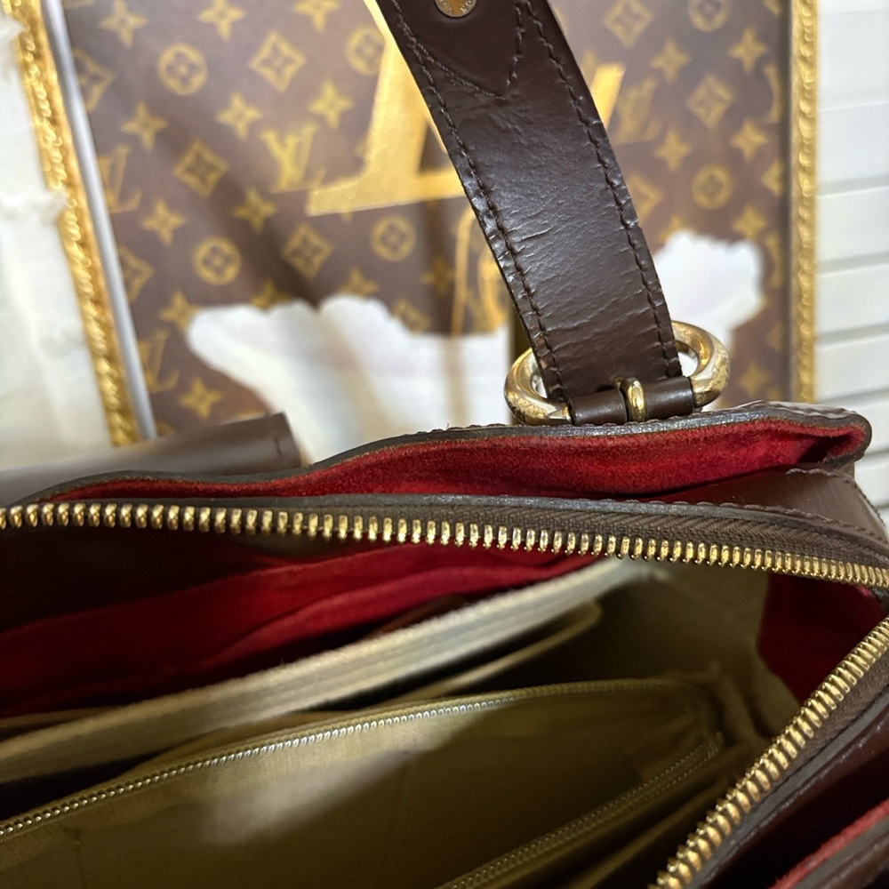 LOUIS VUITTON 🤎 Damier Ebene Sistina PM Shoulder Bag-W/COA -Excellent condition - Picture 10 of 17